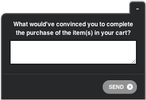 FAQ Sales Strategy Exit survey questions for an e-commerce store using Qualaroo
