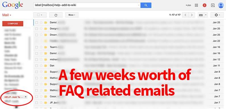 FAQ Sales Strategy Build list of FAQ questions for e-commerce store using customer emails