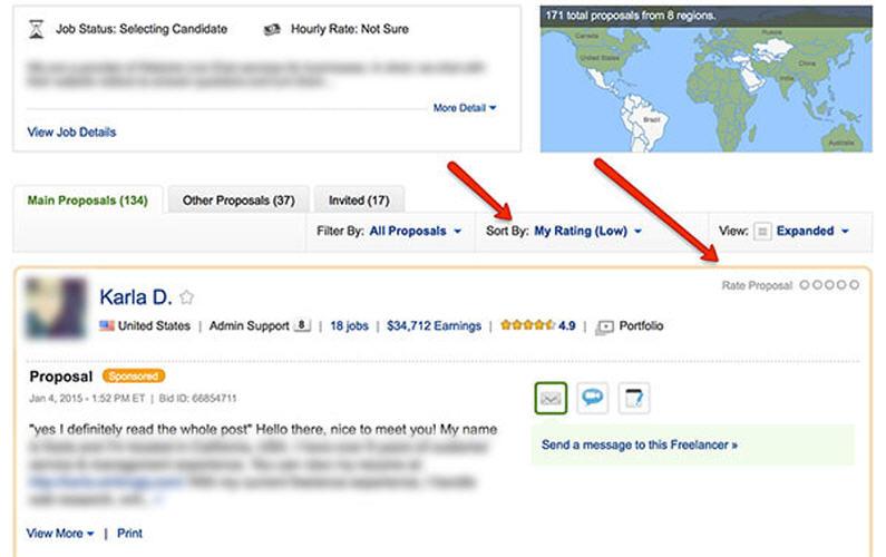 Hire Virtual Assistant selecting